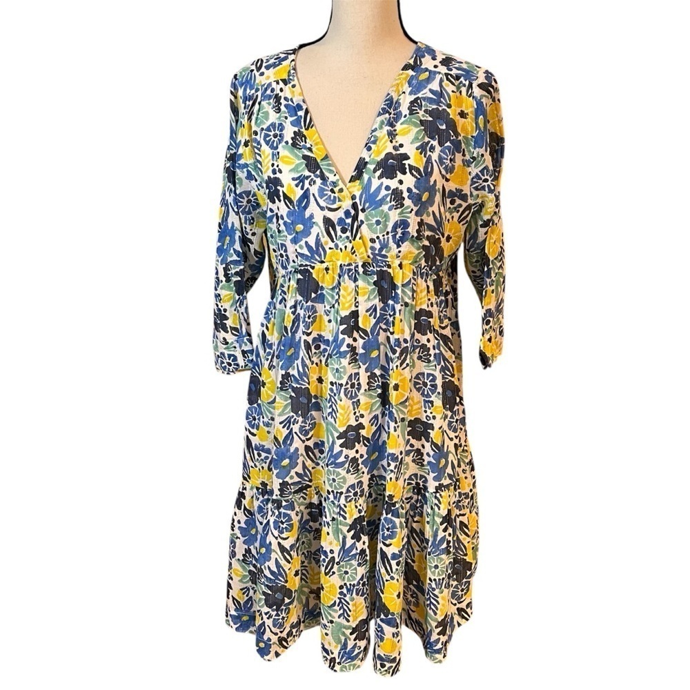 Roller Rabbit Floral Tiered Shift Dress Sz-L